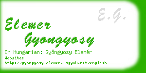 elemer gyongyosy business card