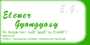 elemer gyongyosy business card